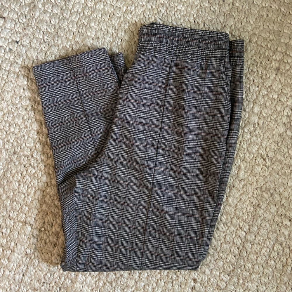 NWOT Abercrombie plaid pants with stretch waist